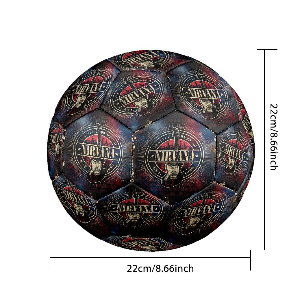 Nirvana Print Standard Size 5 Soccer Ball Durable Shock?Absorbing Ball For Training Match Outdoor Play