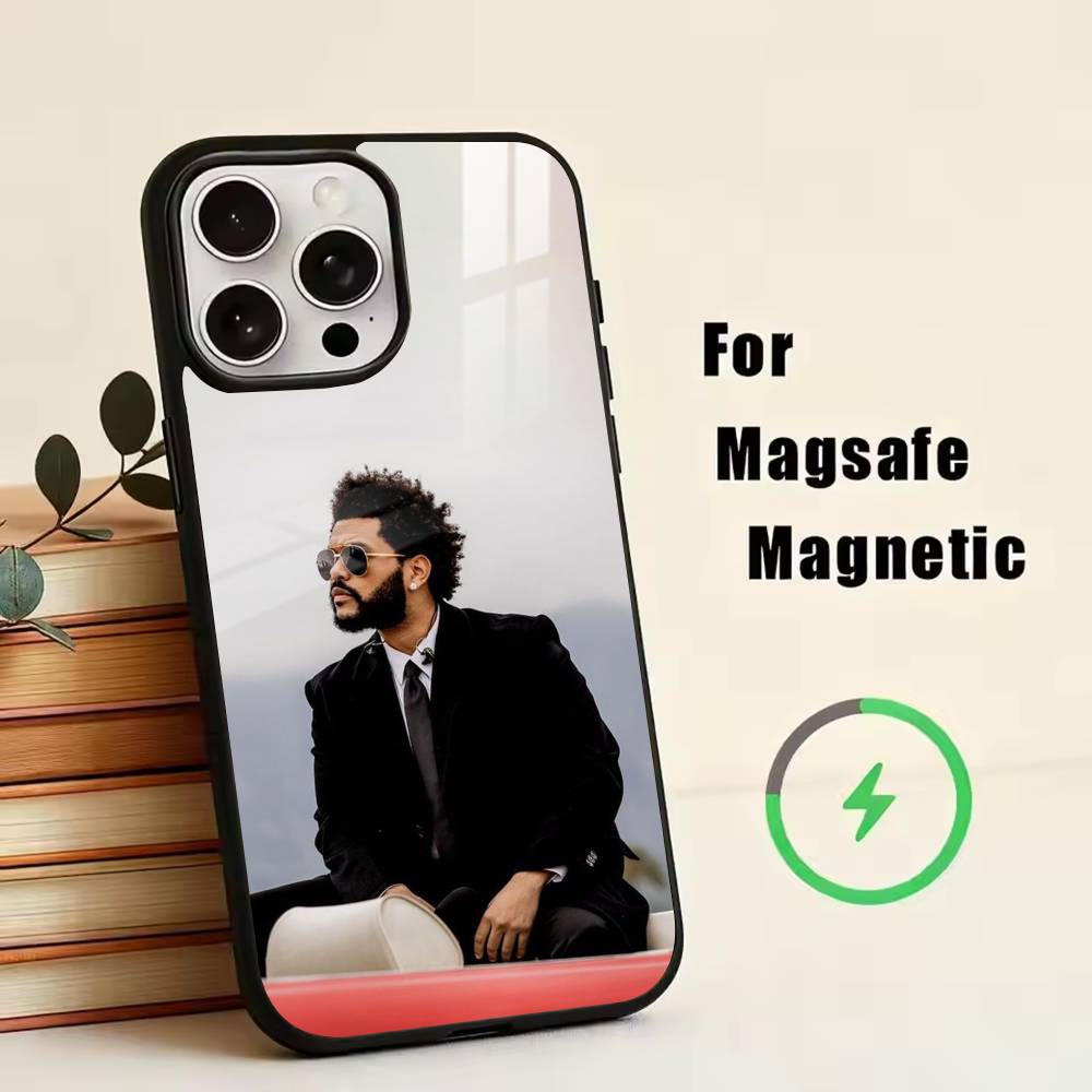 singer-The W-Weeknd XO Phone Case For iPhone17,16,15,14,13,12,11 Plus,Pro Magnetic with Magsafe Wireless Charging