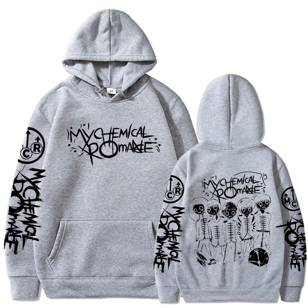 Band My Chemical Romance Cartoon Vintage Hoodies Herren Damen Kleidung Gothic Punk Kapuzenpullover Lässige Langarm Pullover