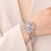 New Classic Shiny Rhinestone Bracelets Women Fashion Leaves Flower Bracelets Bangle for Female Bohemia Open Bangles Party Jewelry Punk Accessories