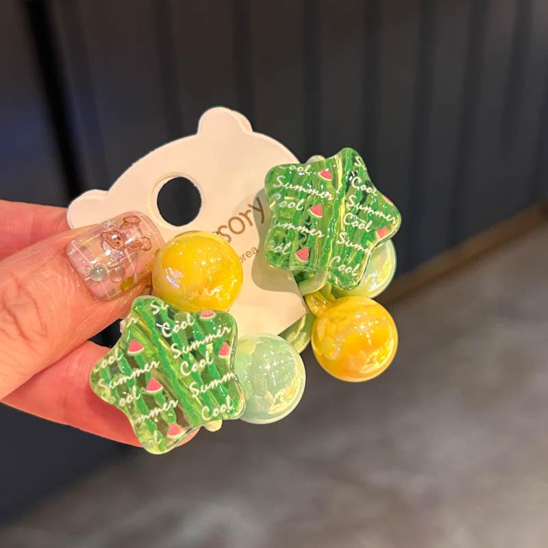 2 stuks Elastische Haarbanden voor Baby Meisjes Snoepkleur Haarring Haartouw Kinderen Hoofddeksel Kinderen Peuter Accessoires