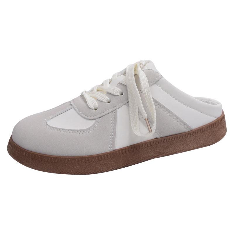 Silver Internet Celebrity Super Fire Thick-soled Bag Head Half Slippers Women's Summer Wear 2025 New Retro Lightweight Half-drag German Training Shoes