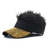 European and American Personalized Rhinestone Wig Cap Fashion Street Casual Hip Hop Hat Men's and Women's Diamond-encrusted Baseball Hat