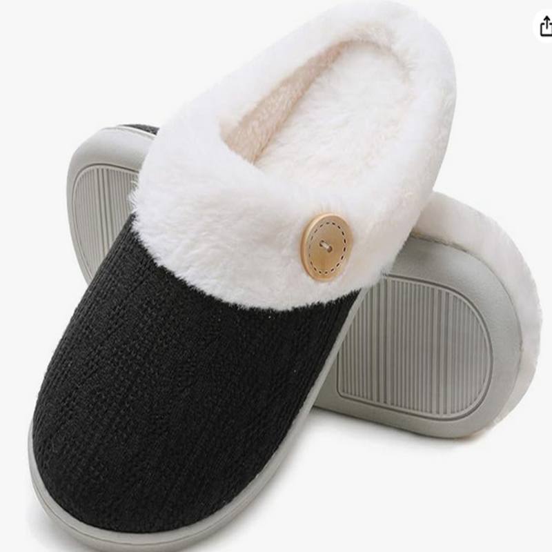 Autumn and Winter Cotton Slippers Female Couple Warm Shoes Cute Plush Home Indoor and Outdoor Cotton Shoes Confinement Shoes
