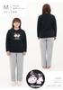 Kaituck Family Kuromi Long Sleeve Shaggy Pajamas for Winter Women's Fleece-Lined (M, Black)