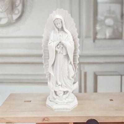 Mother Mary Figurine Blessed Statue Gift White Desktop Ornament Collection Our Lady of Fatima