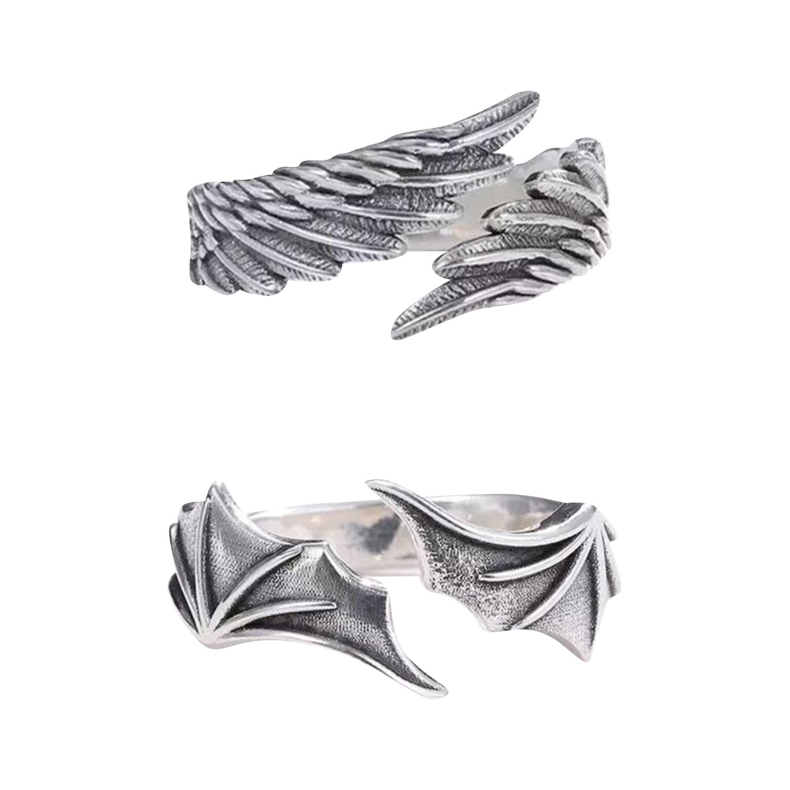 

Черный агат бриллиант ретро властная пара большой бриллиант средний палец указательный палец подвижный рот One Size