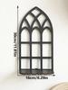Black Gothic Wooden Shelf Hollow Vintage Fence shape Wall Hanging Decor Floating Shelves Crystal Holder Room Decor Wall Decor