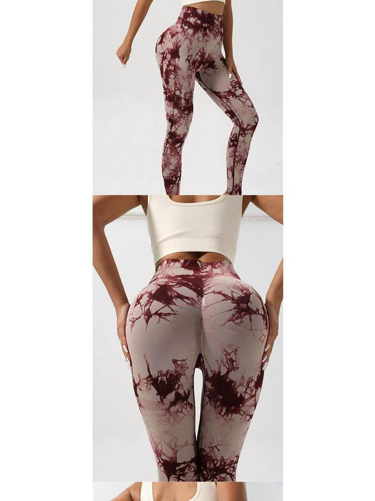 Southeast Asia Style Tie-Dye Butt-Lifting Yoga Pants