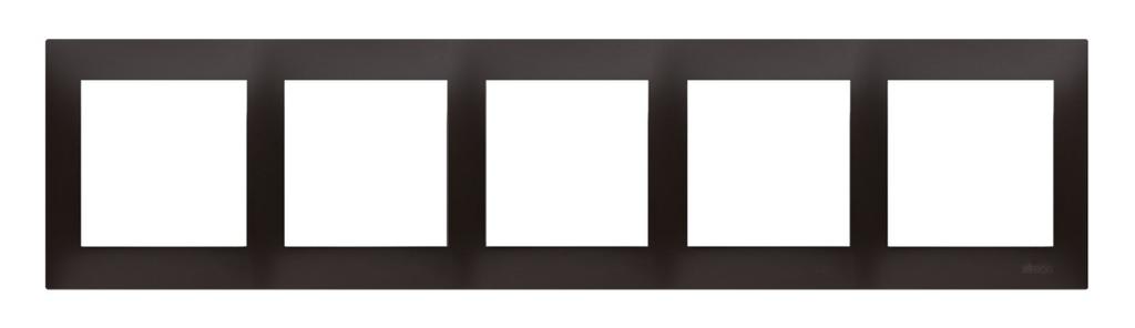 5-gang Universal Frame IP20 / IP44, Anthracite Simon54