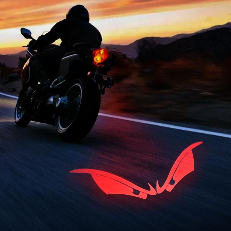 Motorcycle LED Projection Tail Light Electric Modification Welcome Decoration Anti-collision Laser Light Brake Warning Lights
