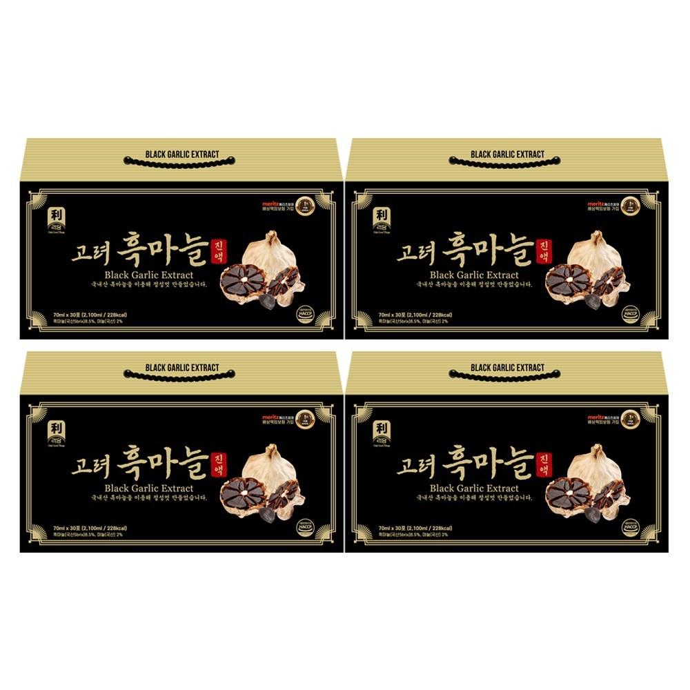 Goryeo Black Garlic Extract 30-Pack Gift Set (4 Pcs) 2.1L