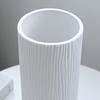 White Ceramic Frosted Vase - Nordic Minimalist Design for Dry Flowers, Hydroponic Display, Modern Desktop Ornament for Living Room Decor