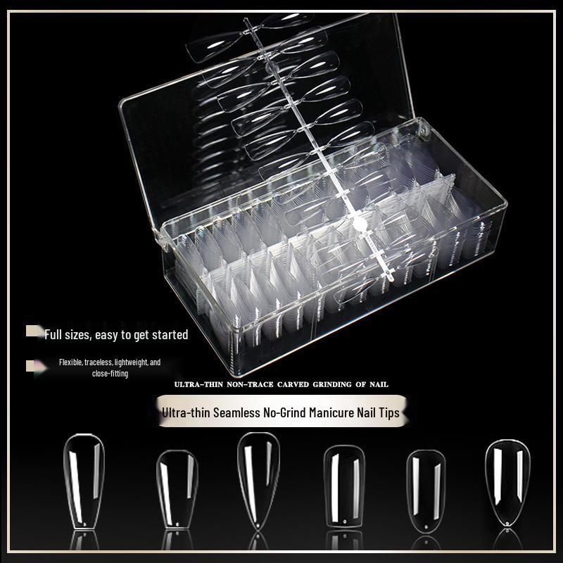 540 Ultra-Thin Transparent Half-Cover False Nail Tips - Seamless, No Carving Required