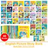 Kinder 40 Taschenbuch-Set Englische Wörter Lernbuch Gute-Nacht-Lektüre Erleuchtung für die Frühe Kindheit Lehrmittel Montessori
