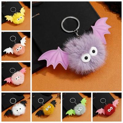 Taschenanhänger Halloween Schlüsselanhänger Plüschanhänger Plüschfledermaus Puppe Schlüsselanhänger Kawaii   Jungen Mädchen