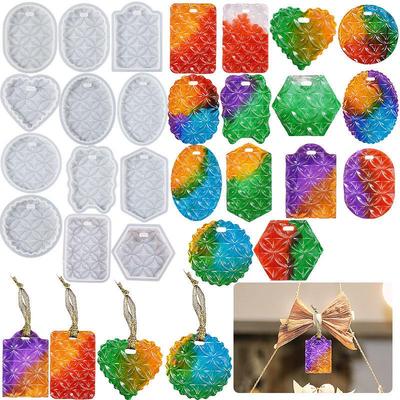 Mohn Kristall Epoxidform: Vierblättrige Kleeblatt-, Herz-, Sechseck-, Wellen-, Oval-Silikonformen für DIY-Anhänger