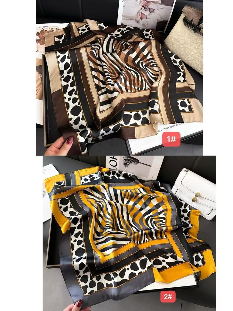 European and American silk scarves retro-printed paisley pattern 71 square scarf bag head versatile scarf