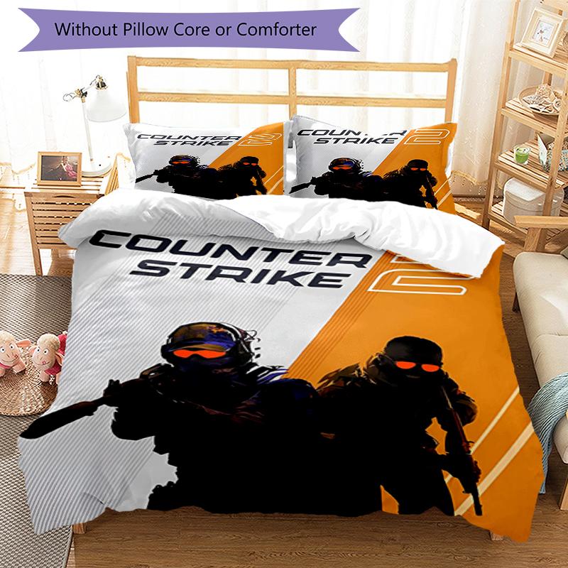 3pcs CS2 Bedding Set Duvet Cover Closure Includes 1 Duvet Cover & 2 Pillowcases, Soft and Comfortable for All Seasons.
