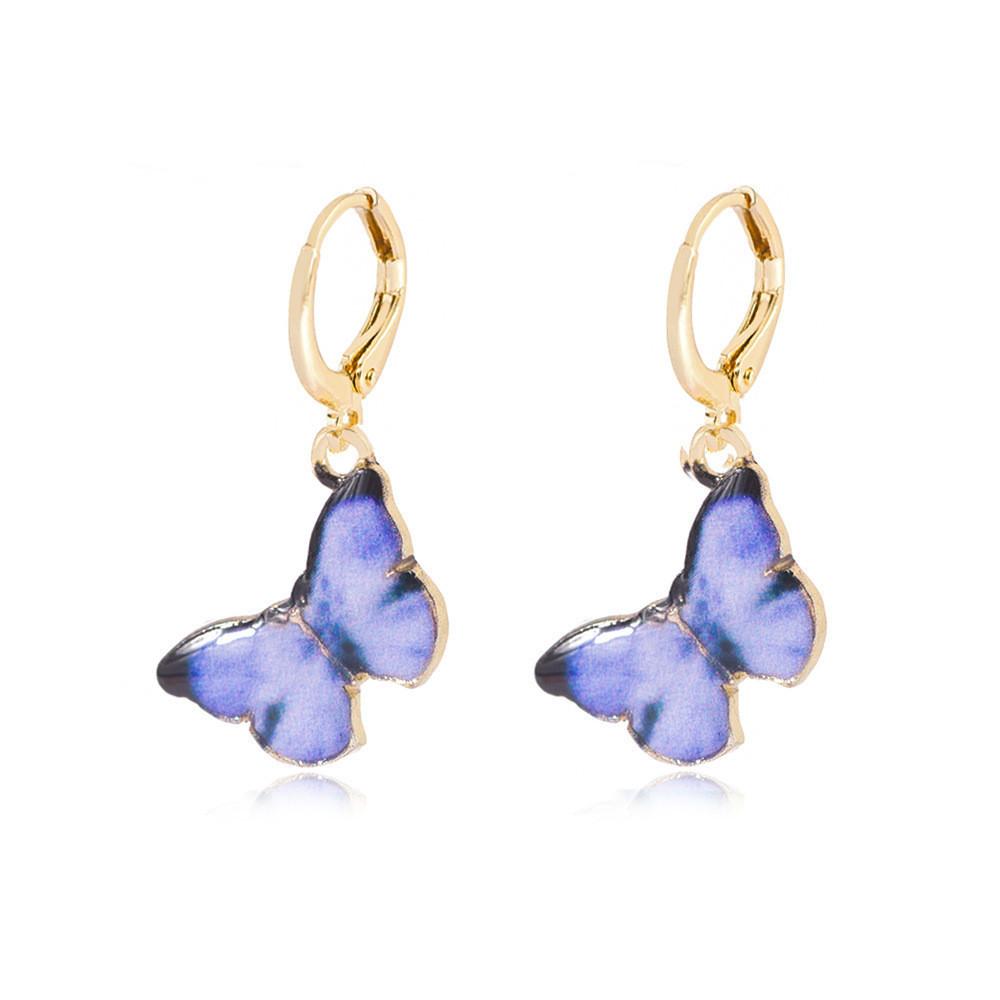 Butterfly Alloy Unique Drop Earrings Fashionable Metal Jewelry Ideal Gifts For