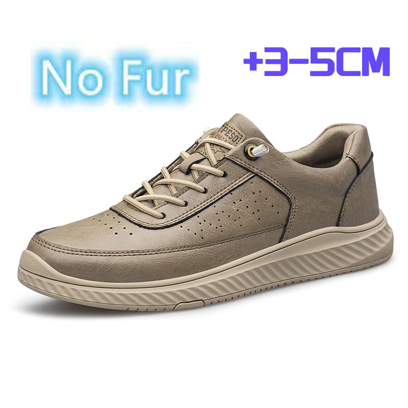 Fashion Classic Genuine Leather Men's Skateboarding Shoes Comfy Warm Snow Shoes Versatile Travel Sneakers Solid Color Man Sports Shoes