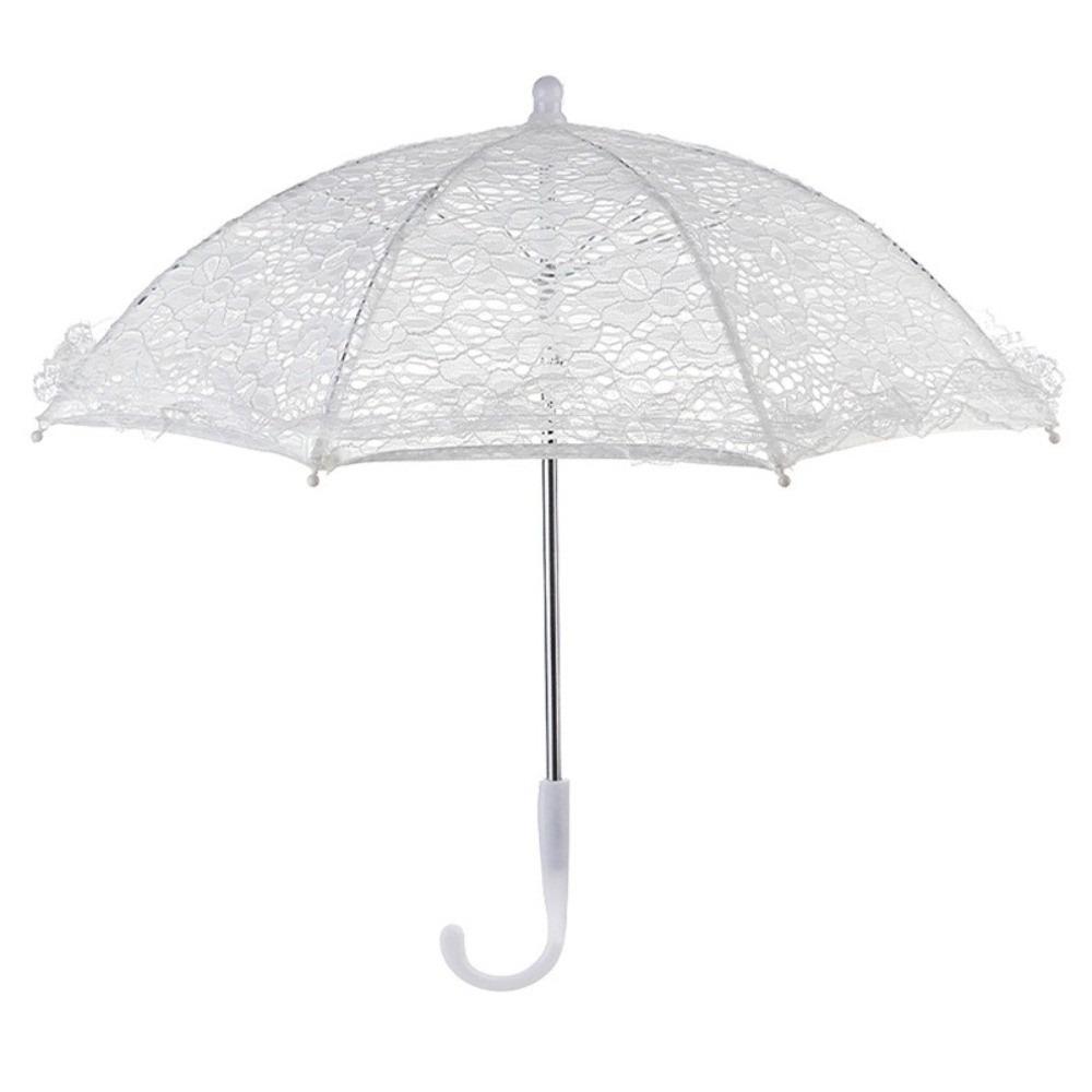 Mesh Flower Mini Bridal Umbrella Hollowed Out Wedding Decoration Props  Wedding Party Supplies