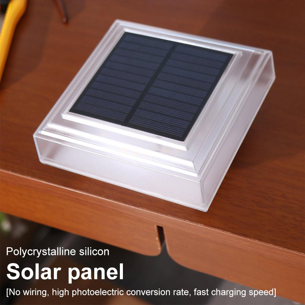 Solar Powered Solar Post Light Waterproof Fence Deck Column Lamp LED Pillar Cap Lights Courtyard