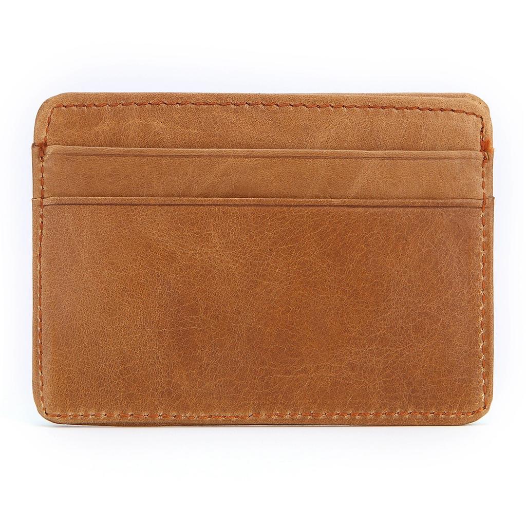 Cow Leather Men's Card Bag Coin Purse Slim Credit Card Holder Wallet For Men and Women ID Card Pocket