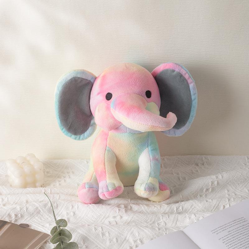 Peluche Morbido Elefante 25cm/9.84in - Giocattolo di Peluche Carino Soffice Colorato (Più colori: Rosa/Blu/Viola/Arcobaleno) - Partire