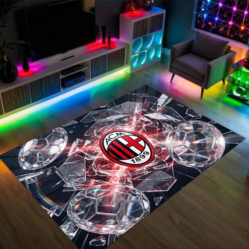 AC Milan Design Crystal Velvet Carpet Cozy Non?Slip Printed Rug For Bedroom Living Room Entrance