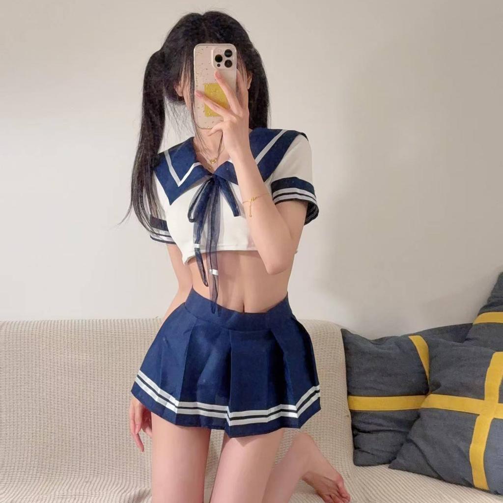 Chaomu Erotic Underwear, Campus Jk Sexy, Sweet, Pure and Tempting, Non-dehydrating Hand-held Suit, Pure and Cute Sailor Suit Set