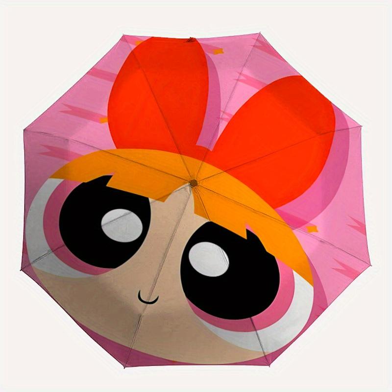 

1pc Powerpuff Girls Automatic Umbrella with Folding feature - Compact Travel Umbrella, Perfect Gift for Birthday, Christmas, 019