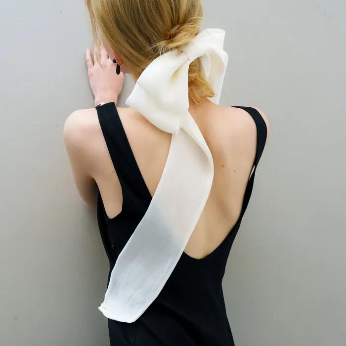 Pure Fog Ribbon Hair Pin XL (L261MHA030)