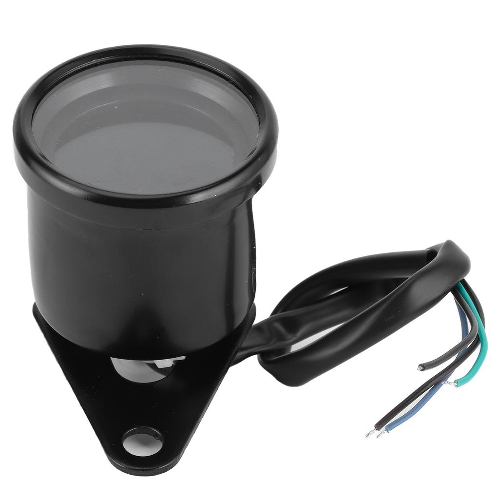 Motorcycle MultiFunctional Meter Tachometer Odometer Fuel Gauge Speedmeter 12V Universal(Black )