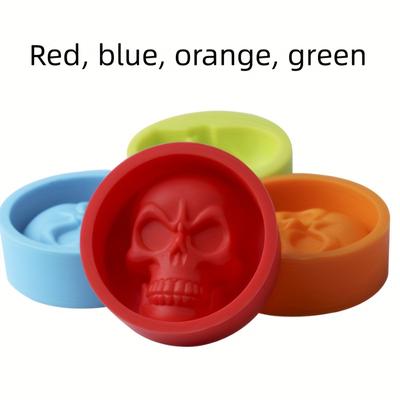 1 pz, Stampo per Ghiaccio a Forma di Teschio, Stampo per Cioccolato, Stampo in Silicone 3D, Stampo per Caramelle Horror, Stampo per Fondente, Strumenti per la Cottura, Gadget da Cucina, Accessori da Cucina
