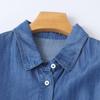 Lyocell Denim Shirt Autumn New Women's Clothes Minimalist Casual Lapel Single Breasted Slimming Long Sleeves Shirt 32318