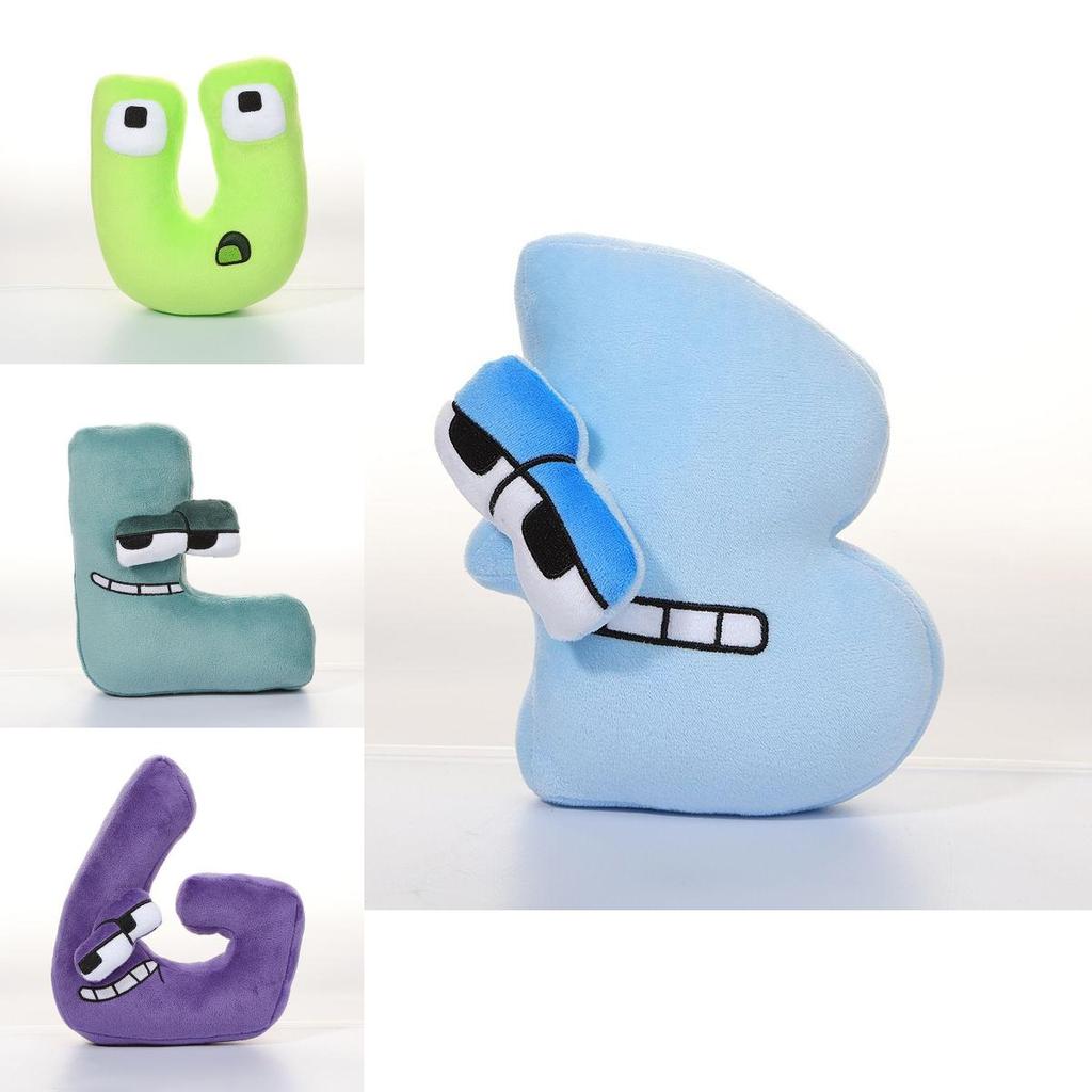 Entzückende Alphabet Lore Buchstabe A Plüschpuppen Babypädagogisches Spielzeug