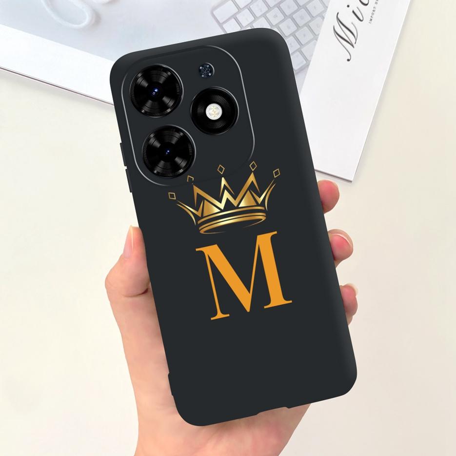 For Infinix Hot 40 Case Infinix Hot 40i Cute Crown Letters Back Cover Phone Case For Infinix Hot 40 Pro Hot40 Hot40i Soft Fundas