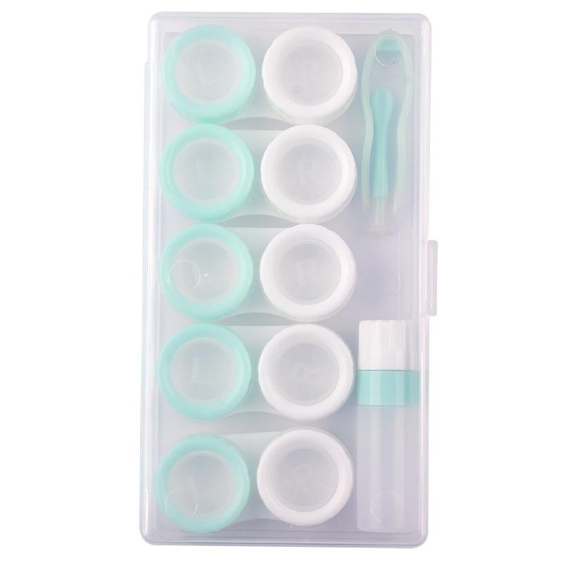 5 Pairs/set Macaron Color Contact Lens Box Soaking Contact Lens Storage Box Portable Contact Lens Companion Boxes