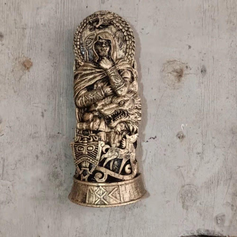 Resin Crafts Nordic Gods Sculpture Retro Myths and Legends Statue Gift for Mythology Lovers