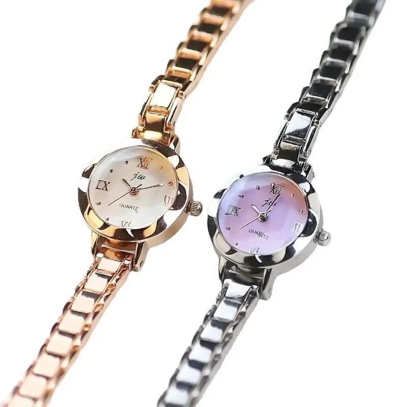 Luxury Ladies Wristwatch Small Dial Watch for Women Silver Stainless Steel Dress Women's Quartz Bracelet Clock Gift Montre Femme