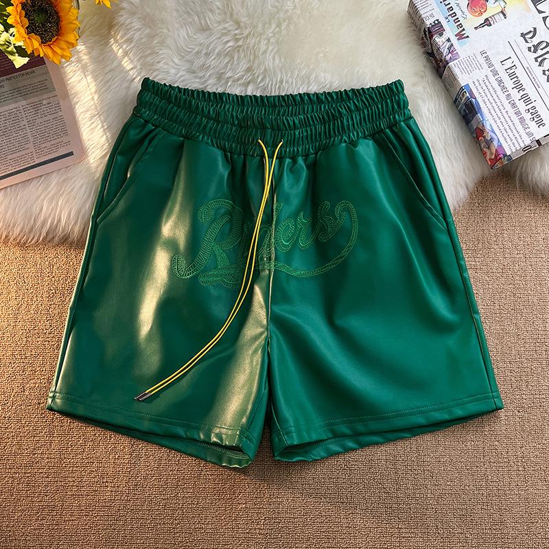 

Мужские летние экологичные повседневные шорты с кожаным карманом и застежкой-молнией на шнурок 2XL (70-80kg)