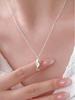 Korean White Copper Plated Seahorse Clavicle Chain Necklace