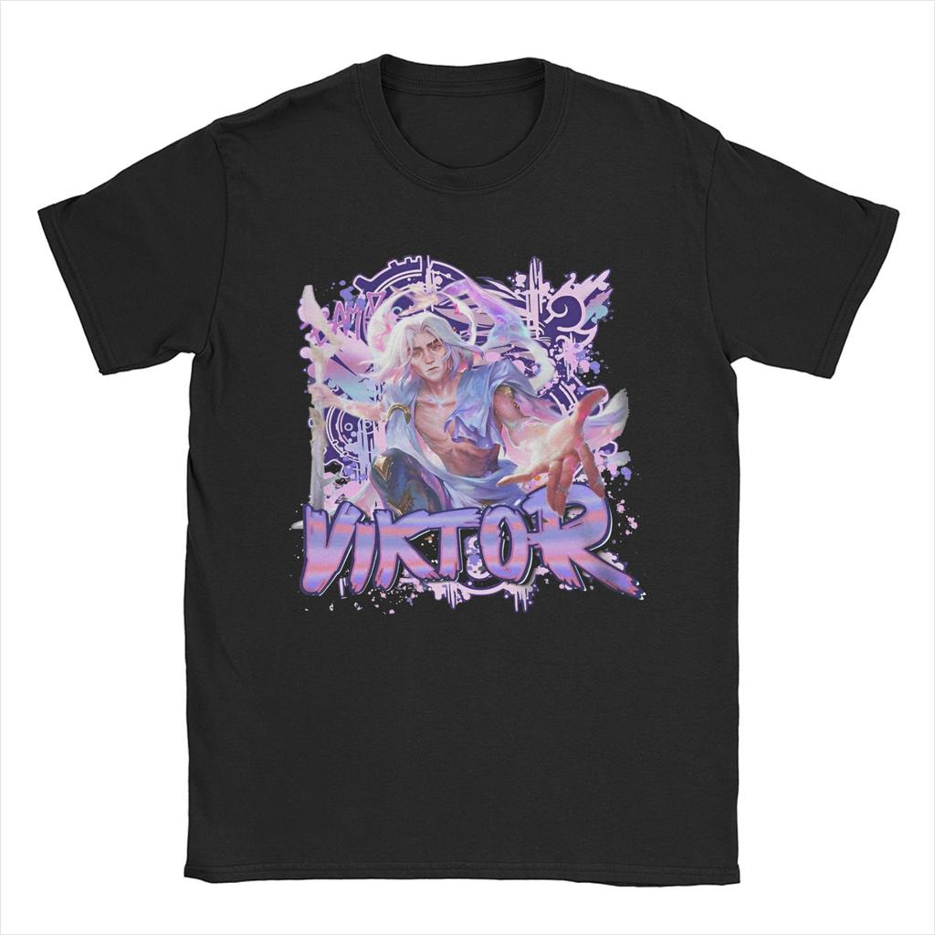Men Women Graphic Arcane Viktor Arcane Game T Shirt Tee Pure Cotton  T-shirts Clothes
