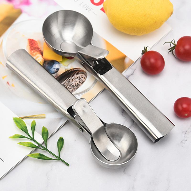 2PCS/Pack Multi-purpose Ice Cream Spoon Creative Ball Maker Stainless Steel Ball Digger Scoop Dessert Styling Kitchen Gadget ZYF