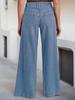 New Women's Fashionable Wide-Leg Stretchy Denim Jeans - Comfortable, Stylish, High-Quality Casual Pants