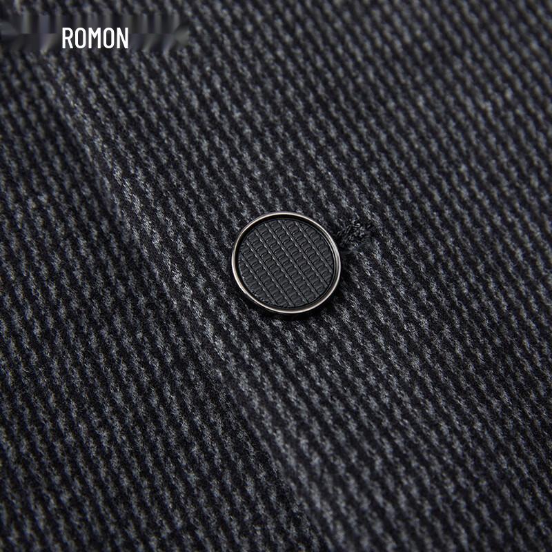 ROMON Men's Striped Wool Blend Stretch Business Casual Blazer