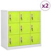 VidaXL 2x Locker Cabinets Lockable Filing Cabinets Storage Cabinets Organizer Office Light Grey and 3095242