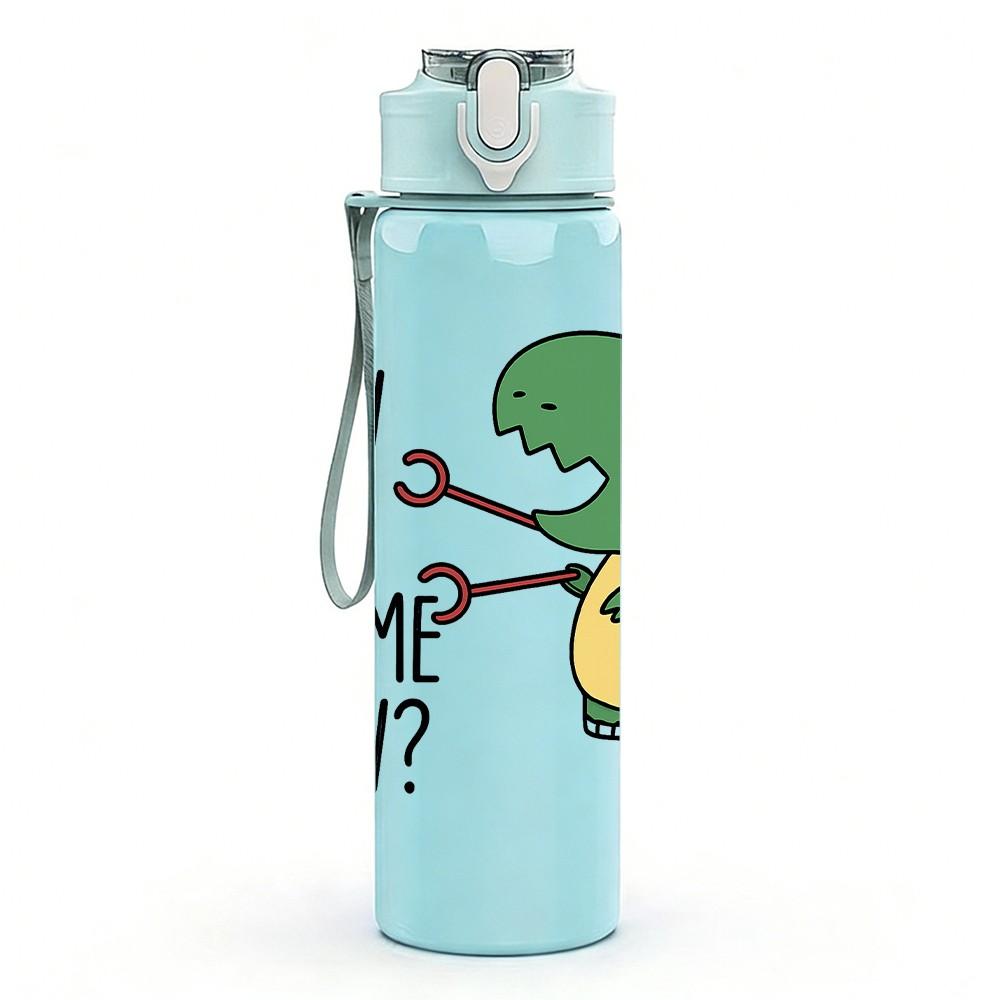 1PC How You Like Me Now Dino 750ml Color Plastic Sports Water Bottle Leakproof Flip Straw Lid Suitable for Sports Office Home Use