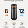 [i Cafilas][FK11] Portable French Press Coffee Pot Thermal Mug American 350ML Double Layer Insulation Outdoor Trave (Grounds and Water Are Separated)